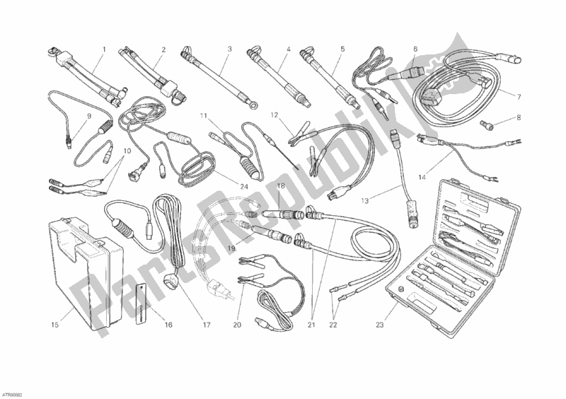 Wszystkie części do Przyrz? D Do Kontroli Ci? Nienia Ducati Superbike 848 EVO USA 2011